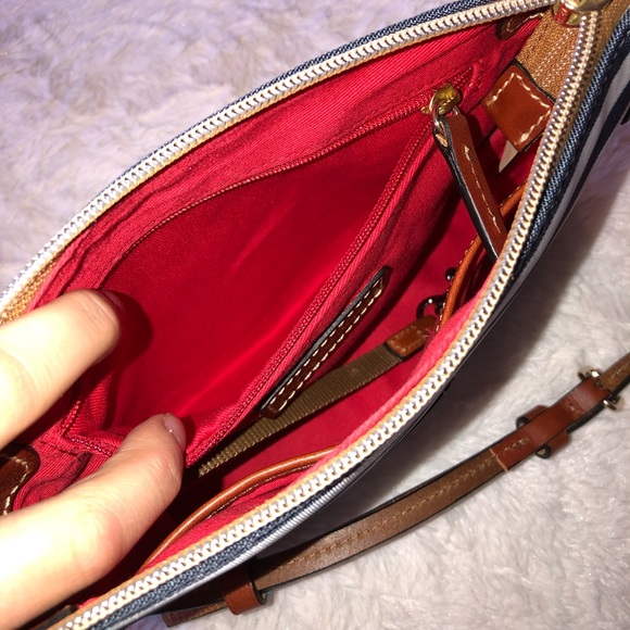 Dooney & Bourke Nylon Crossbody Pouchette with Leather Trim - Picture 5 of 8